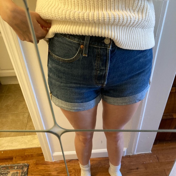 Levi's 501 Long Shorts 27 Blue Clue - Picture 2 of 9